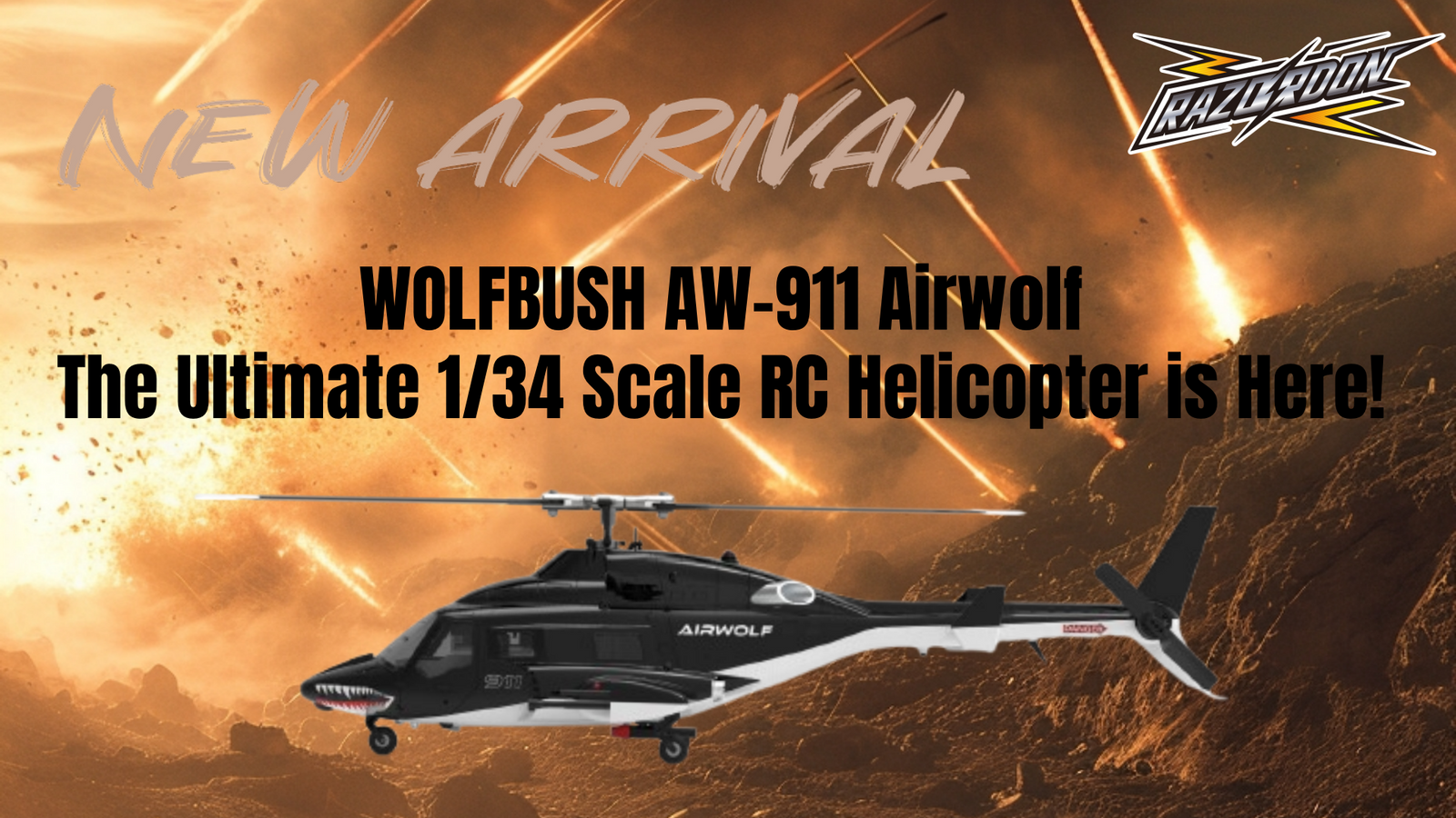 WOLFBUSH AW-911 Airwolf: The Ultimate 1/34 Scale RC Helicopter is Here!