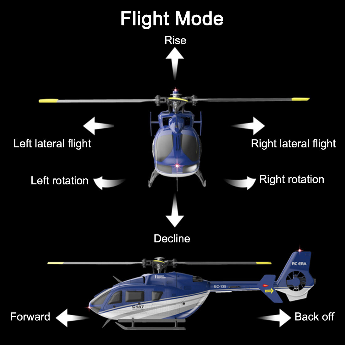 RC ERA 1/48 2.4G RC 헬리콥터 4CH EC-135 에어버스 항공 항공기 모델