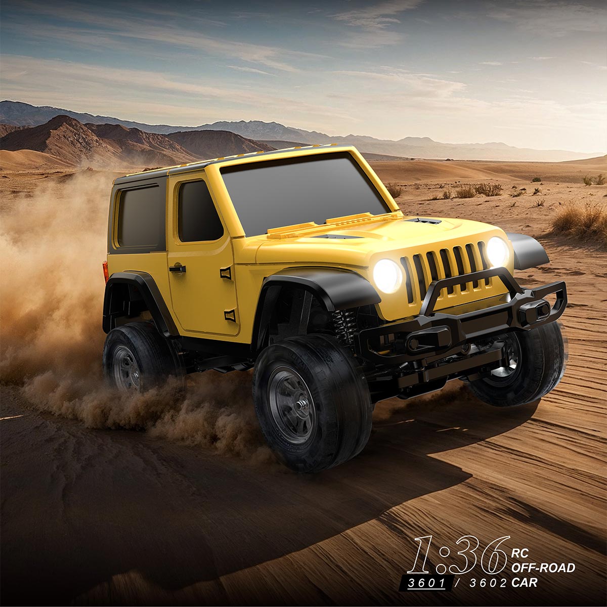JABAILE 1/36 4WD 2.4G Radio Controlled Off Road Vehicles Mini Crawler Car  - RAZORDON