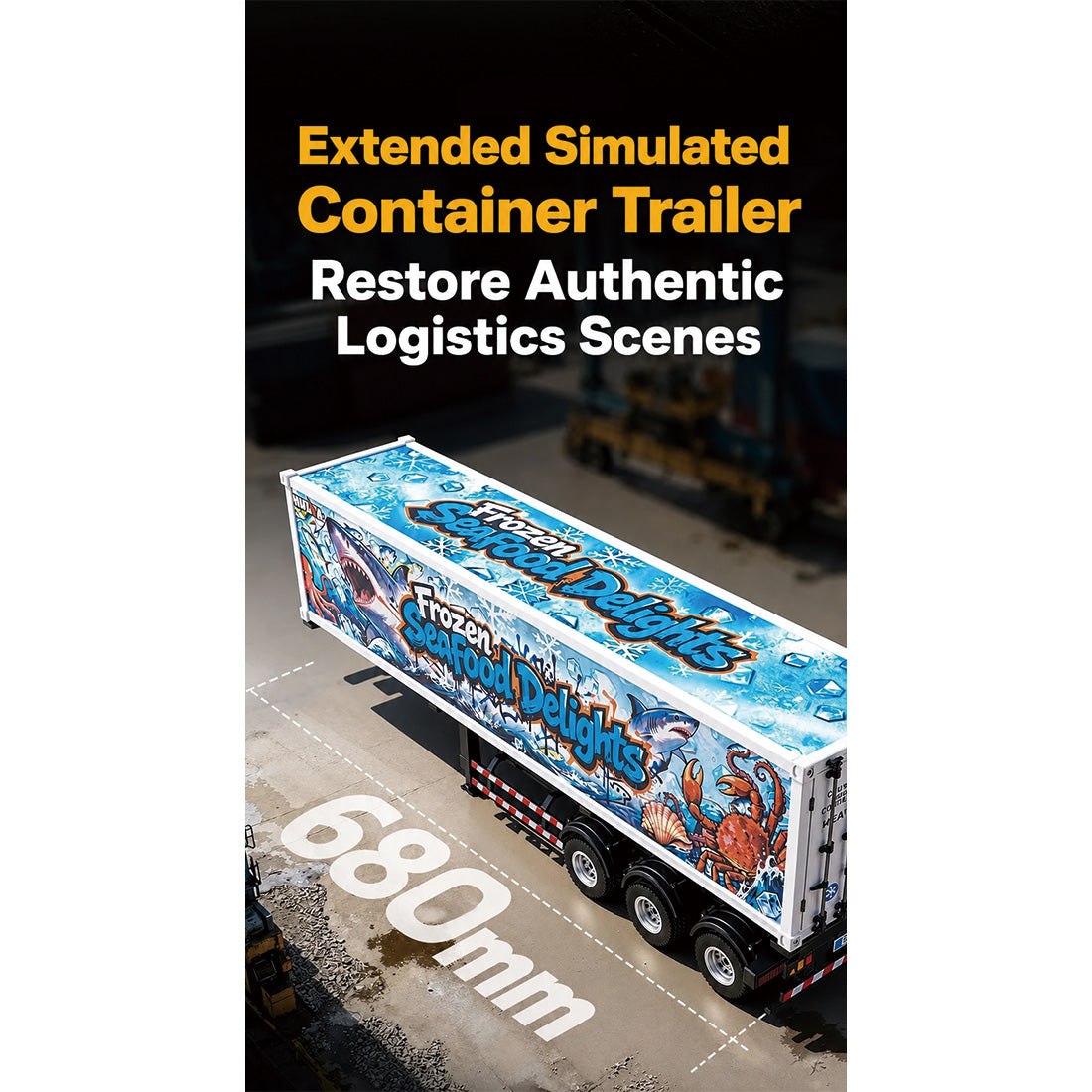 1/18 Scale RC Refrigerated Container Trailer - RAZORDON