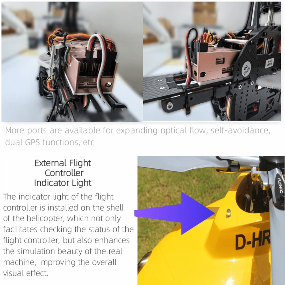 FLISHRC FL500 BO105 500-Class 2.4G 6CH Scale RC Helicopter - RAZORDON