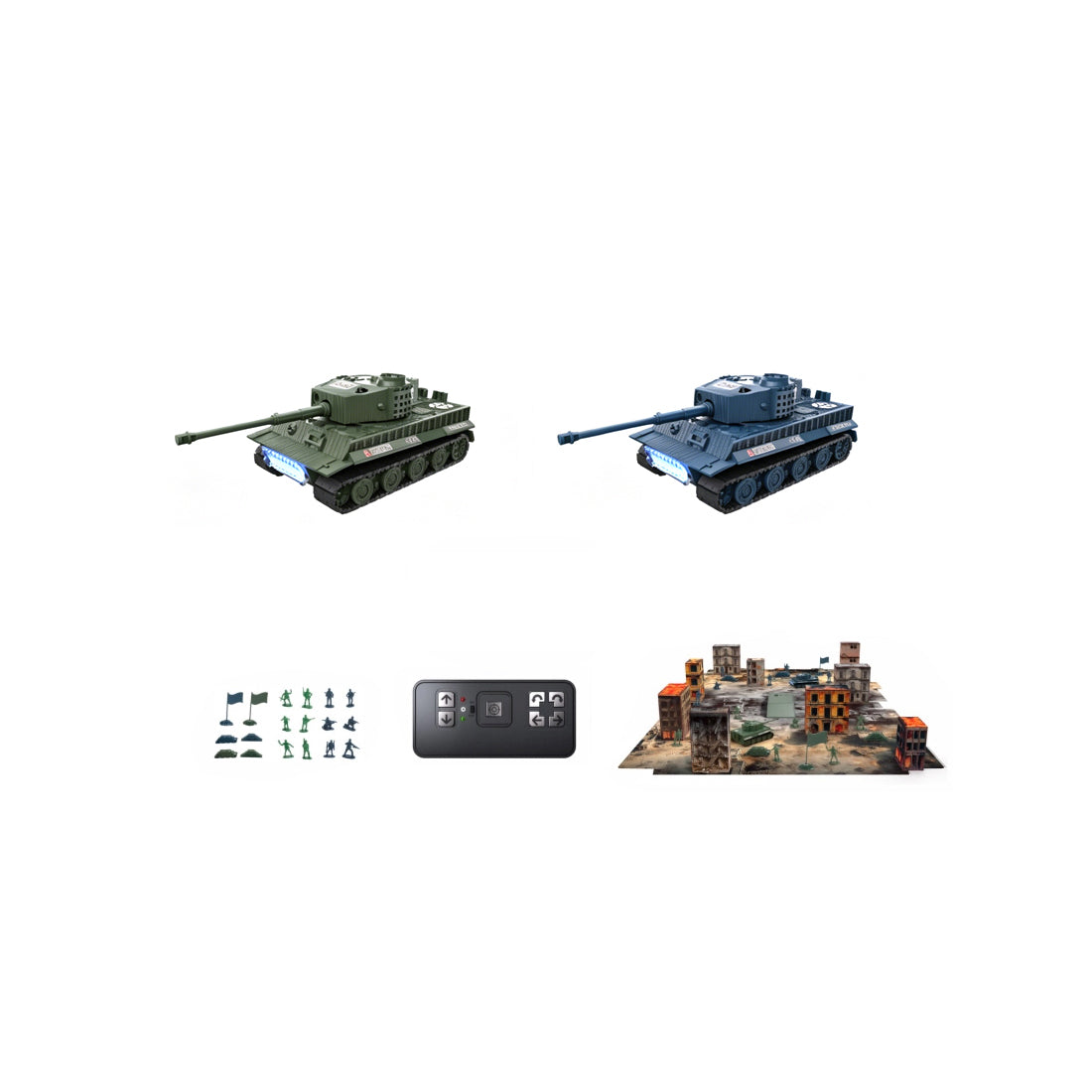 1/64 RC Battle Tank Set 2.4GHz Infrared Combat Tanks - RAZORDON