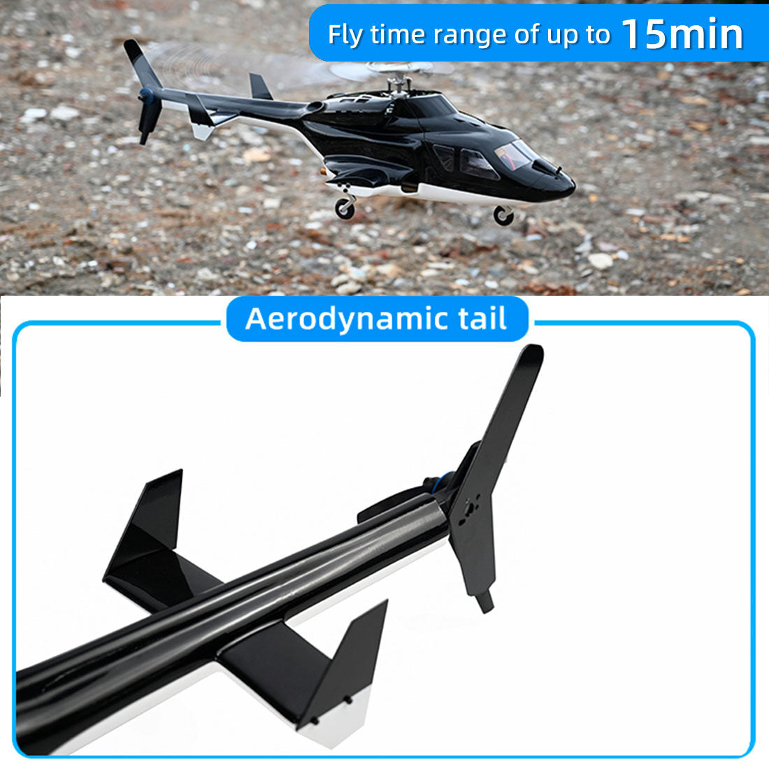FLYWING FW450L Airwolf 450-Klasse RC Hubschrauber 2.4G RC 6CH Elektroflugzeugmodell