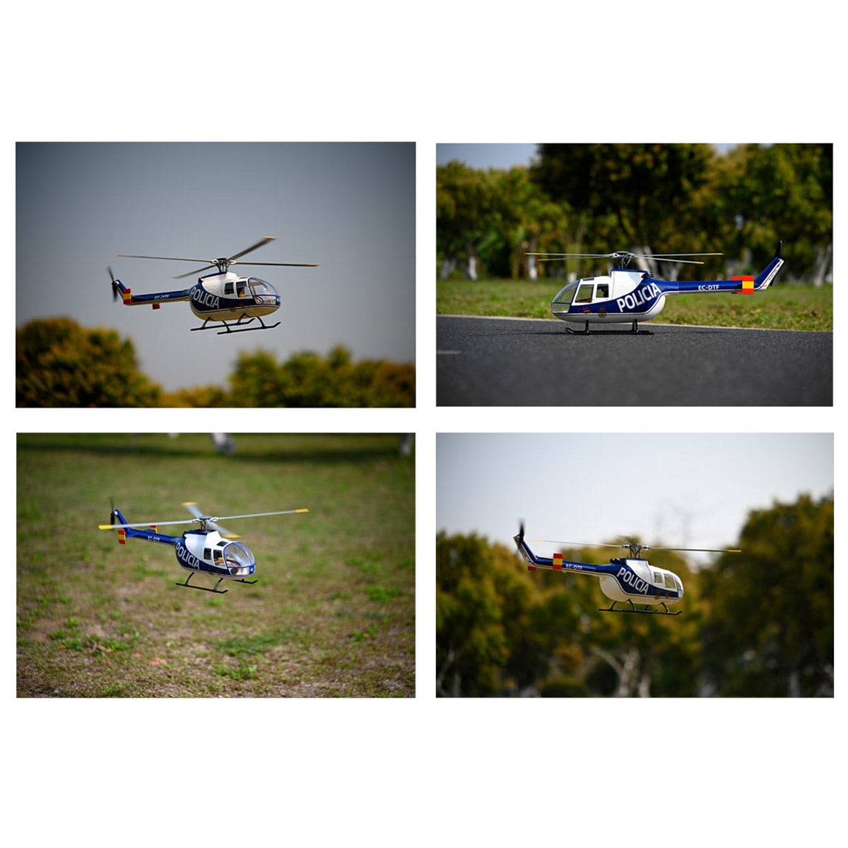 FLYWING BO105 470 Size 2.4G 6CH Military RC Helicopter Model with H1 Flight Controller,GPS and Adjustable Left and Right-Handed Controls - Razordon