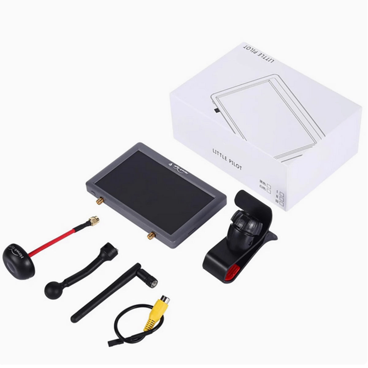 Little Pilot4 5.8G Analog FPV Video Transmission Receiver Display for RC Helicopters and Fixed-Wing Aircraft - Razordon