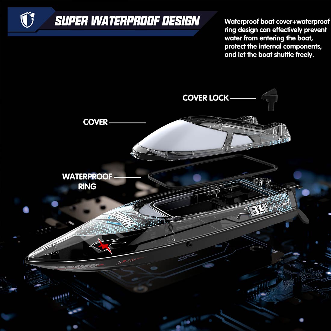2.4GHz 30KM/H High-Speed RC Racing Boat – RAZORDON