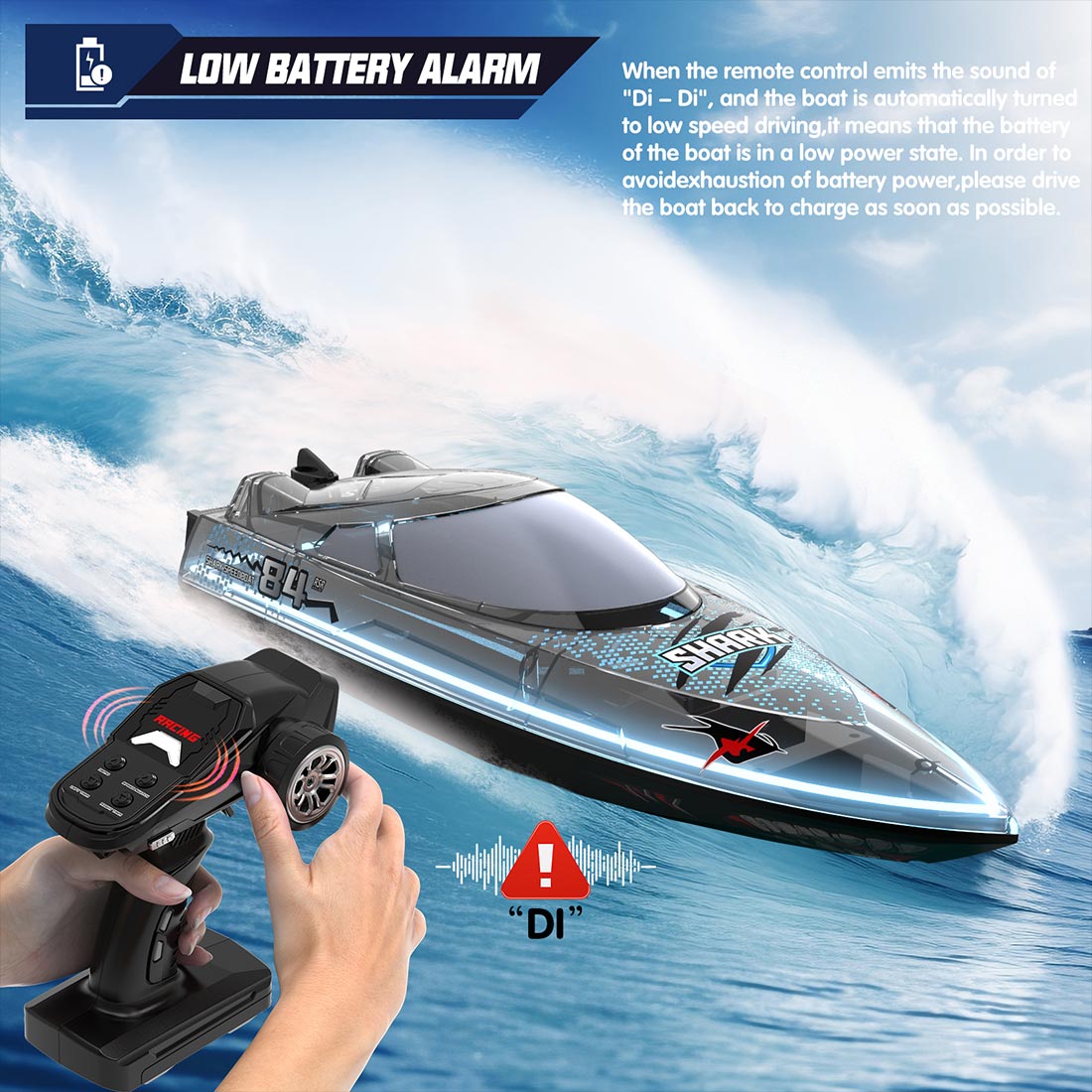 2.4GHz 30KM/H High-Speed RC Racing Boat – RAZORDON