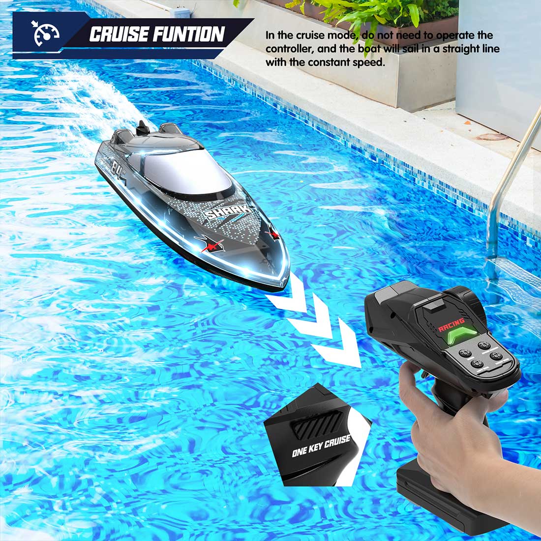 2.4GHz 30KM/H High-Speed RC Racing Boat – RAZORDON