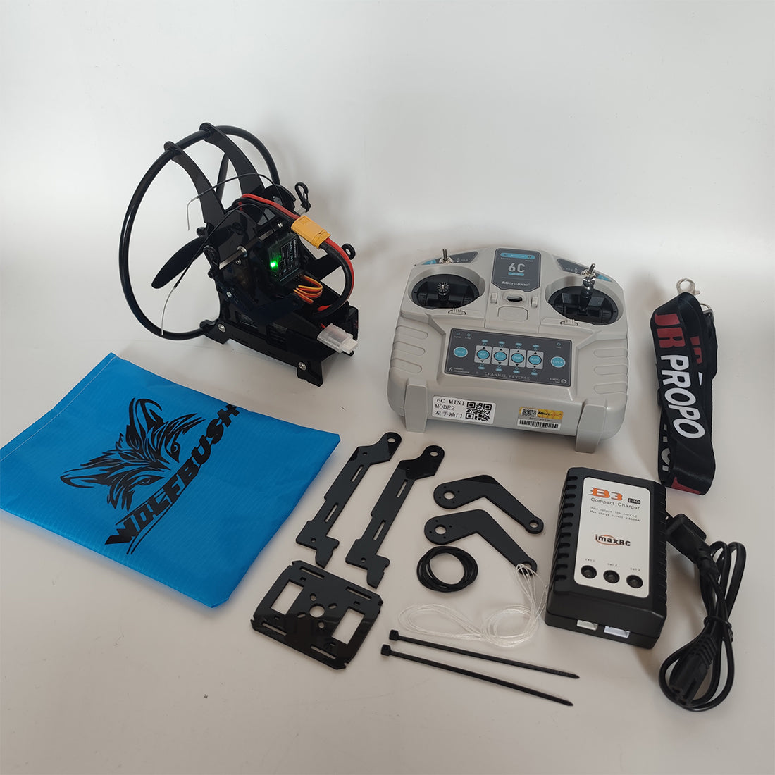 WOLFBUSH 2.4G 128cm Wingspan Mini Electric RC Stunt Paraglider Model (RTF) - RAZORDON