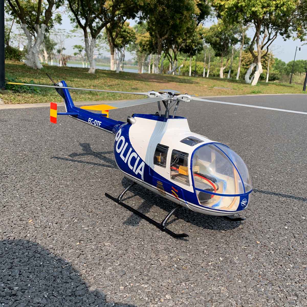 FLYWING BO105 470 Size 2.4G 6CH Military RC Helicopter Model with H1 Flight Controller,GPS and Adjustable Left and Right-Handed Controls - Razordon