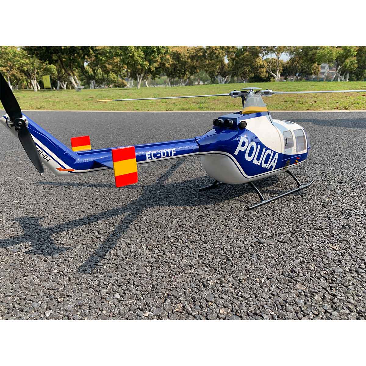 FLYWING BO105 470 Size 2.4G 6CH Military RC Helicopter Model with H1 Flight Controller,GPS and Adjustable Left and Right-Handed Controls - Razordon