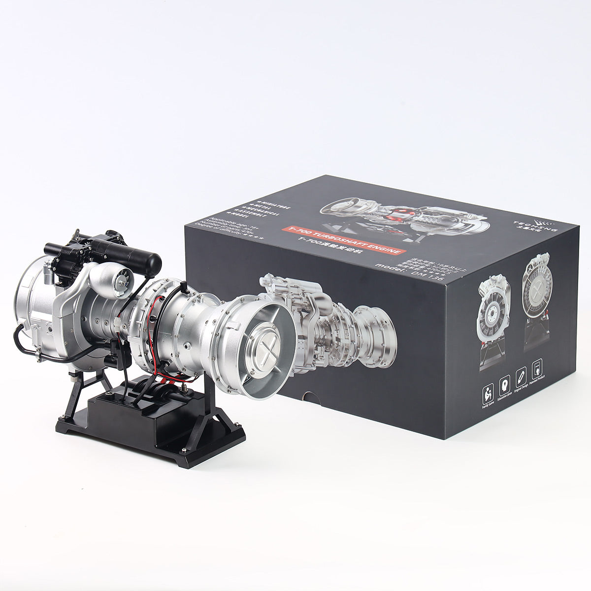 TECHING×SKYMECHMAN 1/4 Scale Metal Simulation Electric Military Helicopter Turboshaft Engine Model Kit - Razordon