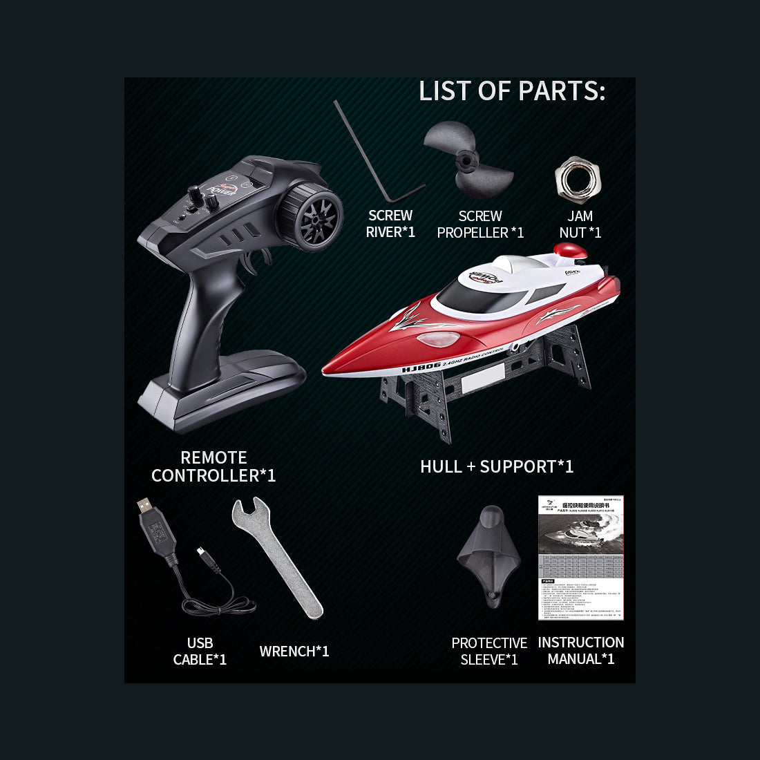 35KM/H High-Speed RC Boat – RAZORDON