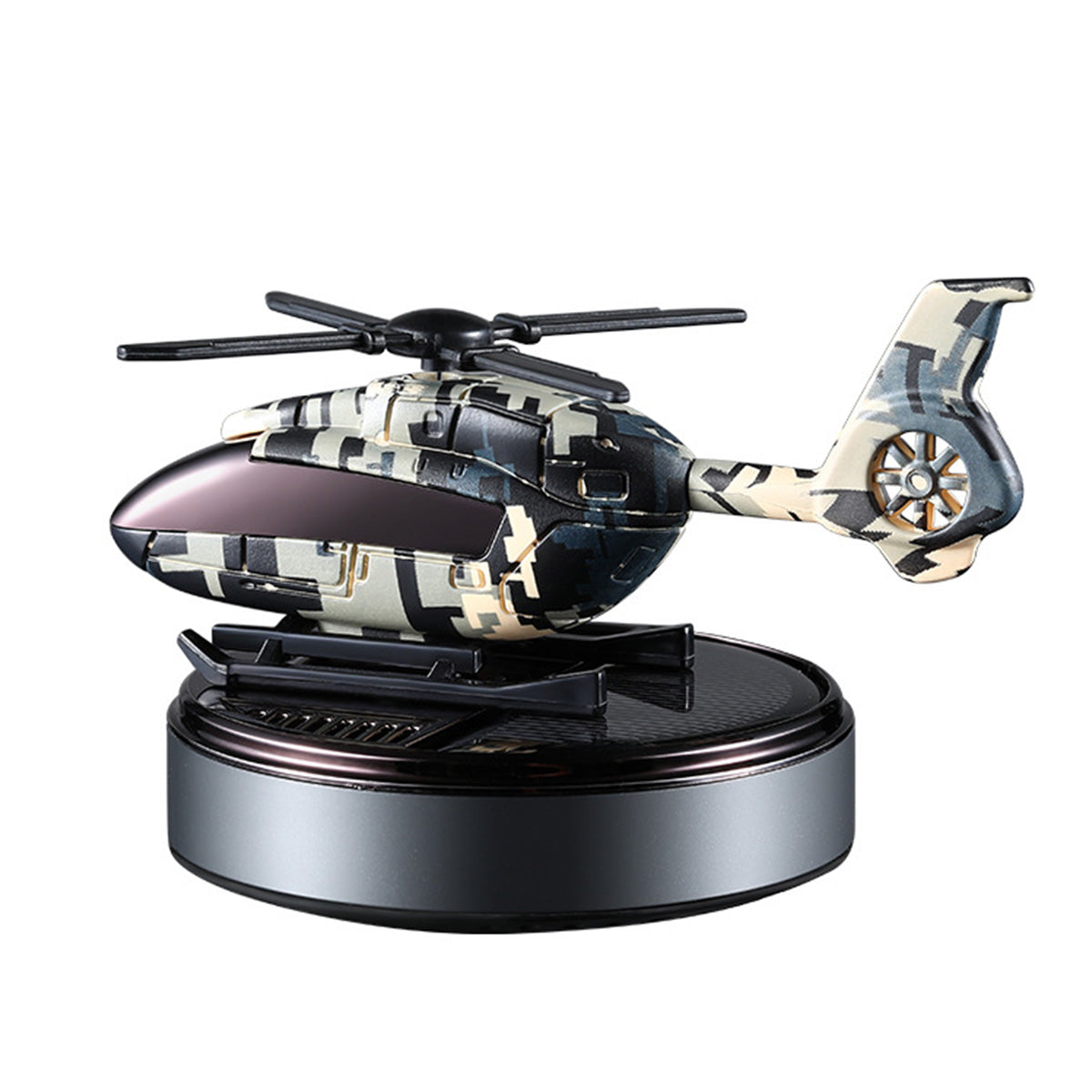Helicopter-Shaped Rotating Solar-Powered Car Air Freshener - RAZORDON