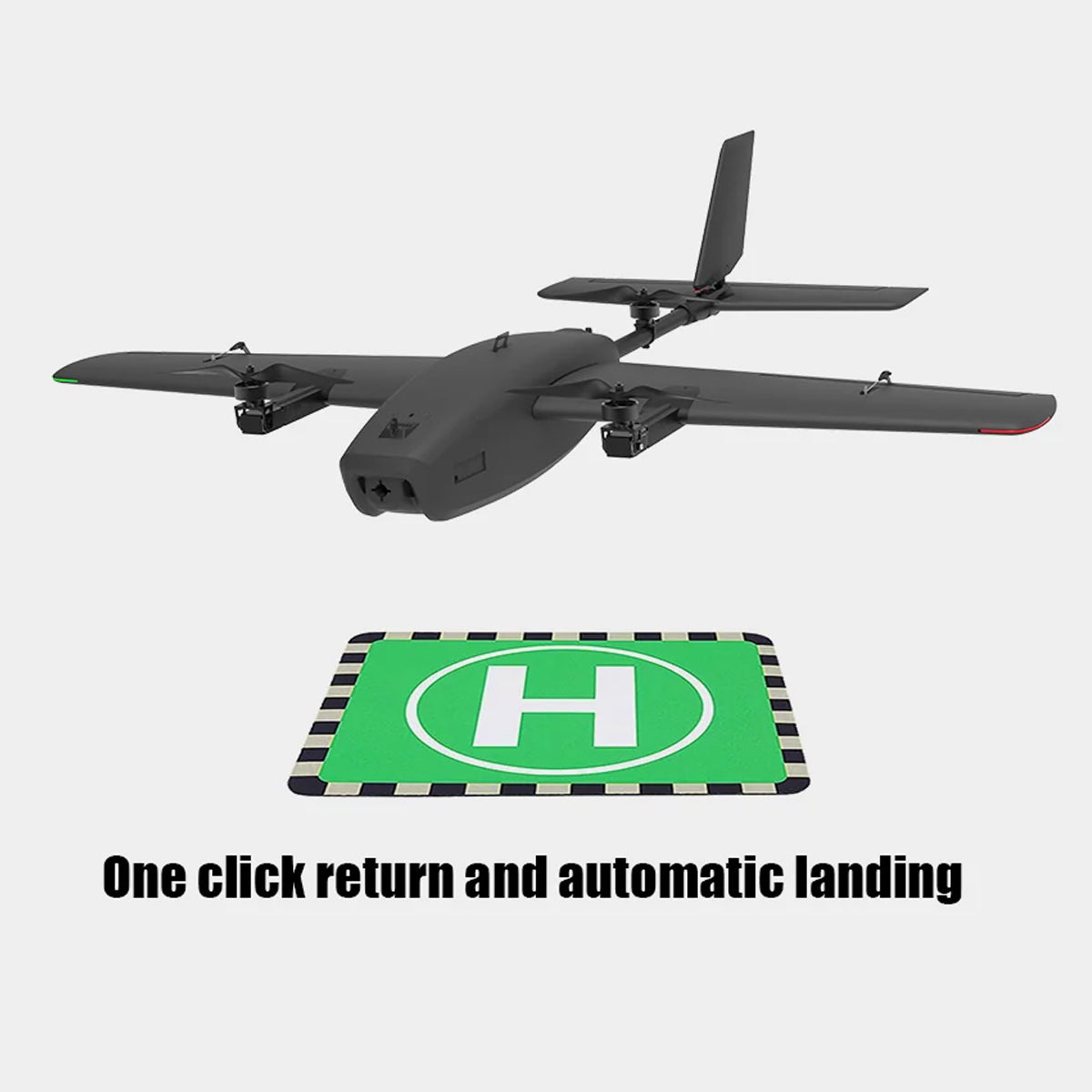 HEEWING Cruza T2 VTOL 2.4G EPP Vertical Takeoff and Landing Fixed-Wing RC Aircraft with FPV Camera Mount and Flight Controller - Razordon