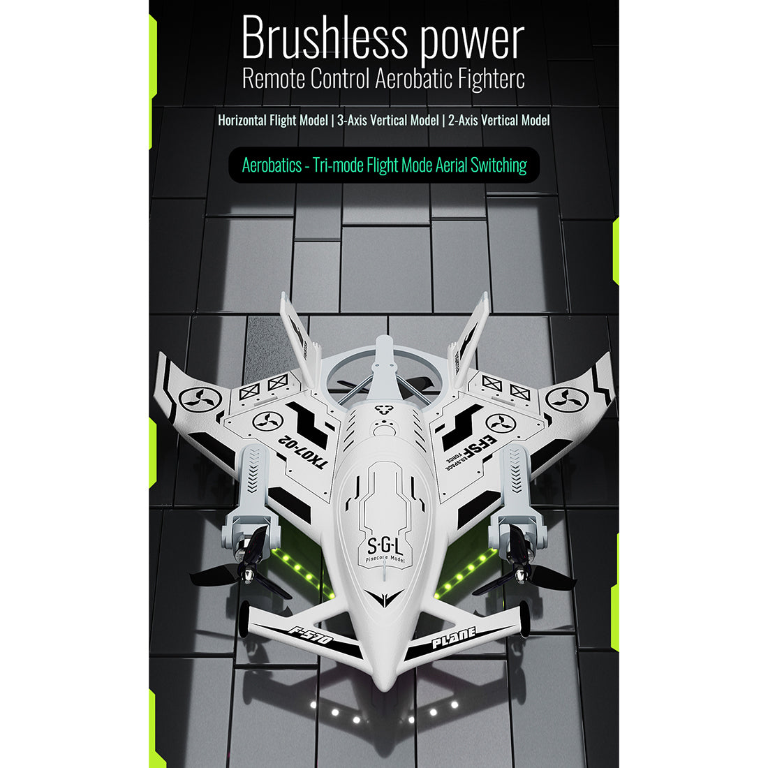 2.4G 8CH RC Stunt Airplane Model - RAZORDON