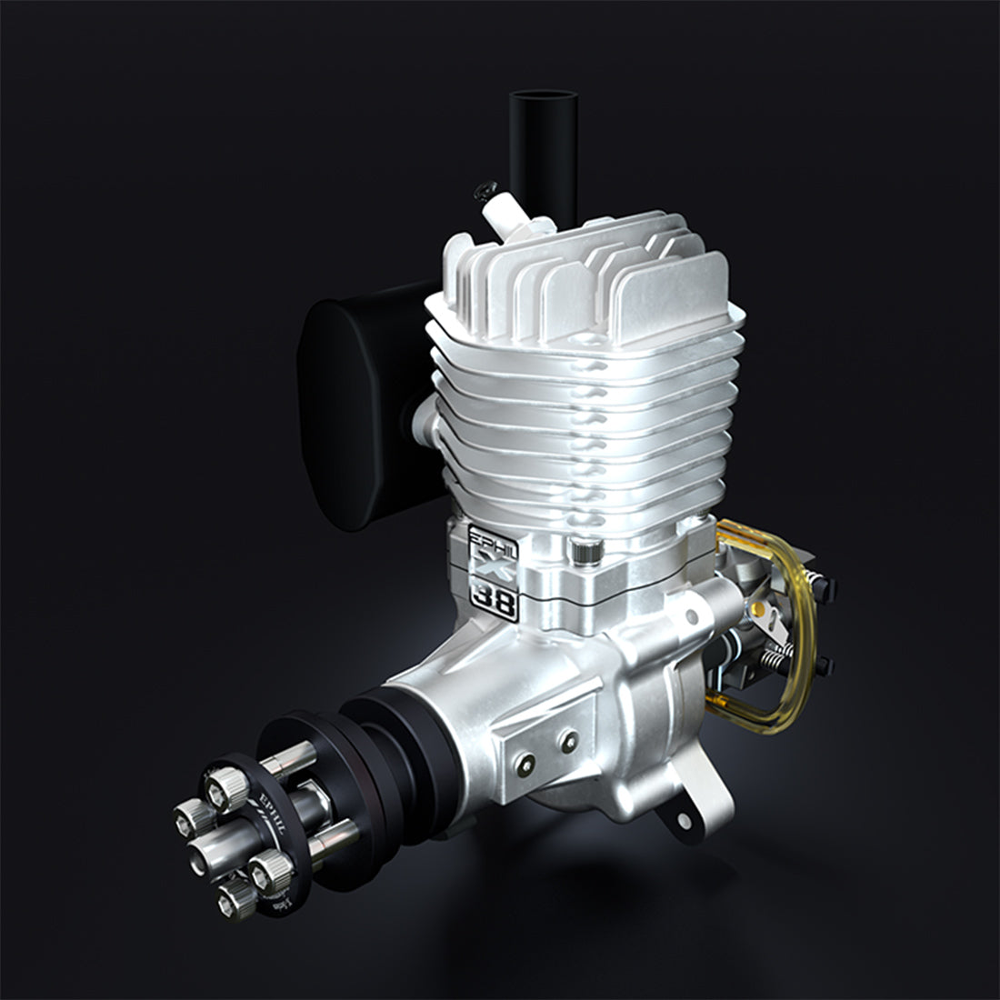 EPHIL X-38cc-S Side Exhaust Spark Plug Two-Stroke Single Cylinder Gasoline Engine Model for Fixed-Wing Aircraft Models-RAZORDON