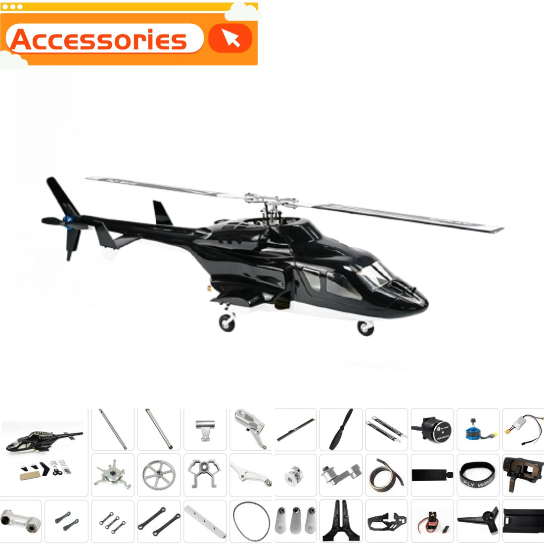 Zubehör für FLYWING Airwolf Helikopter