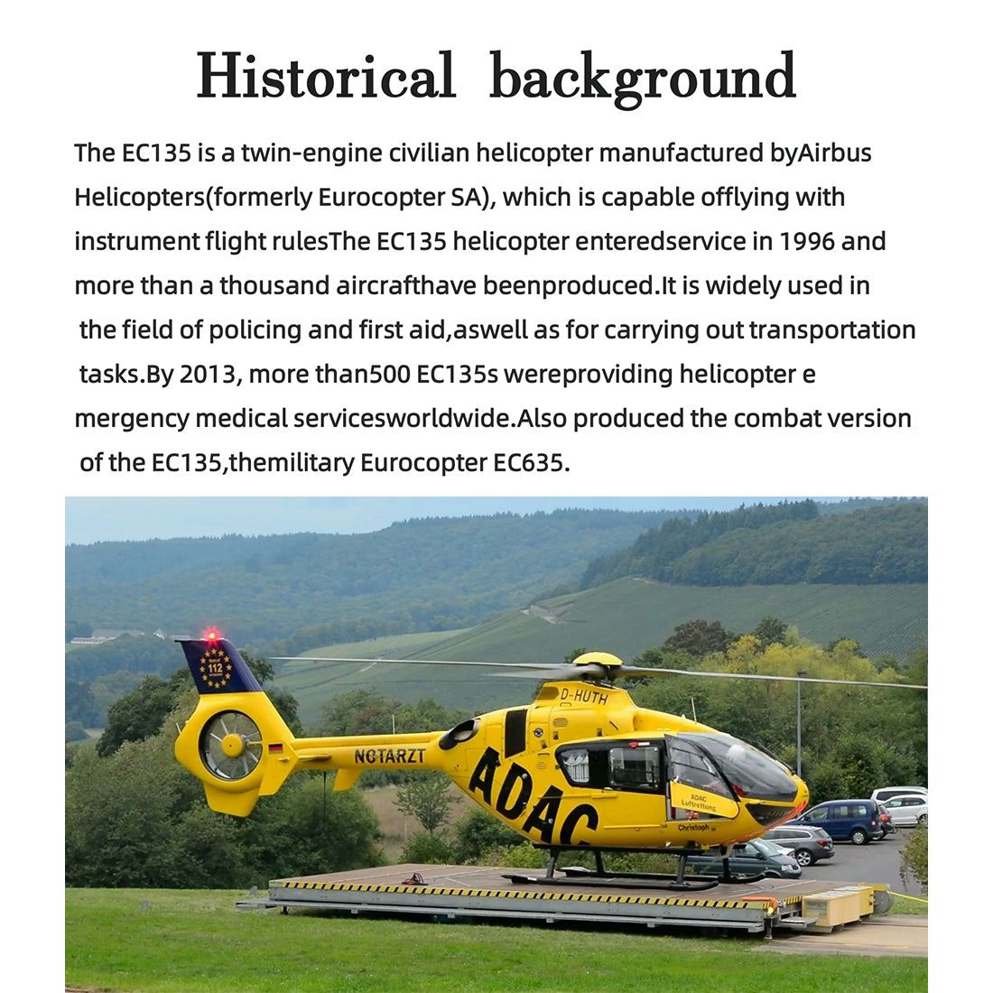 FLISHRC FL500 EC135 500-Class 2.4GHz 6CH Scale RC Helicopter - RAZORDON