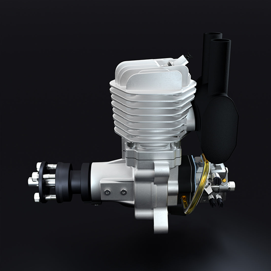 EPHIL X-38cc-R Rear Exhaust Spark Plug Two-Stroke Single Cylinder Gasoline Engine Model for Fixed-Wing Aircraft Models-RAZORDON