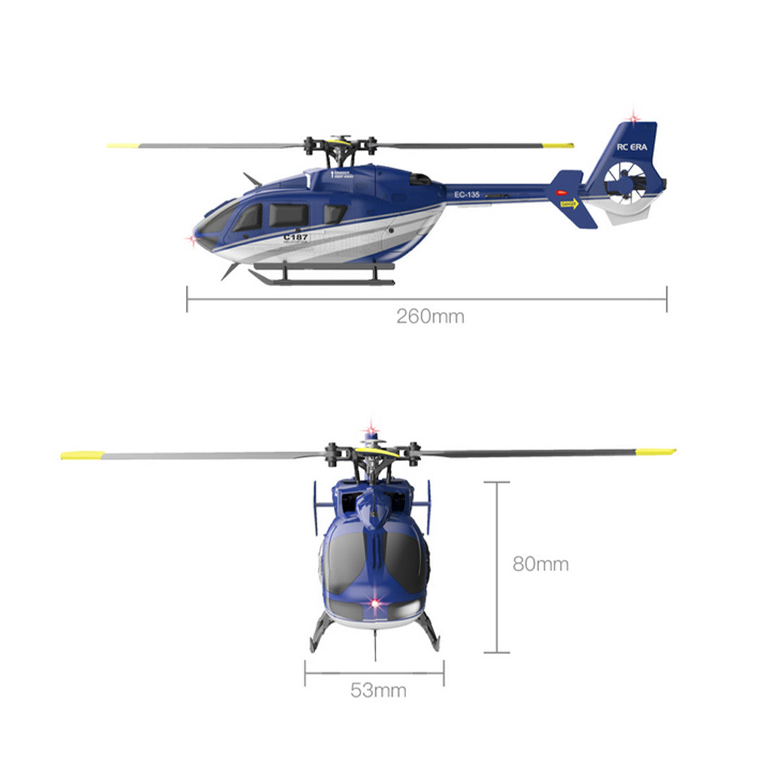 RC ERA 1/48 2.4G RC 헬리콥터 4CH EC-135 에어버스 항공 항공기 모델