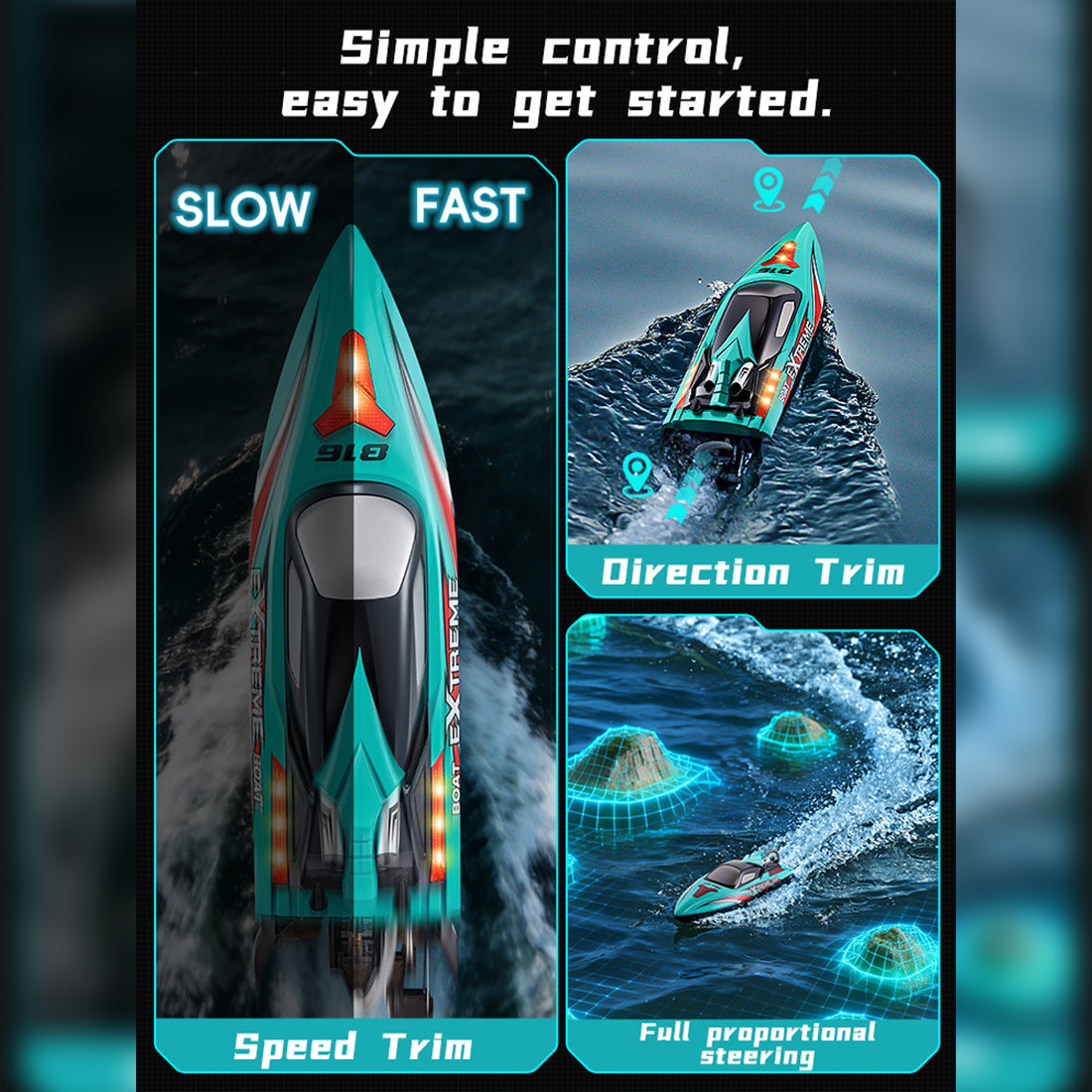 55KM/H High-Speed RC Racing Boat – RAZORDON