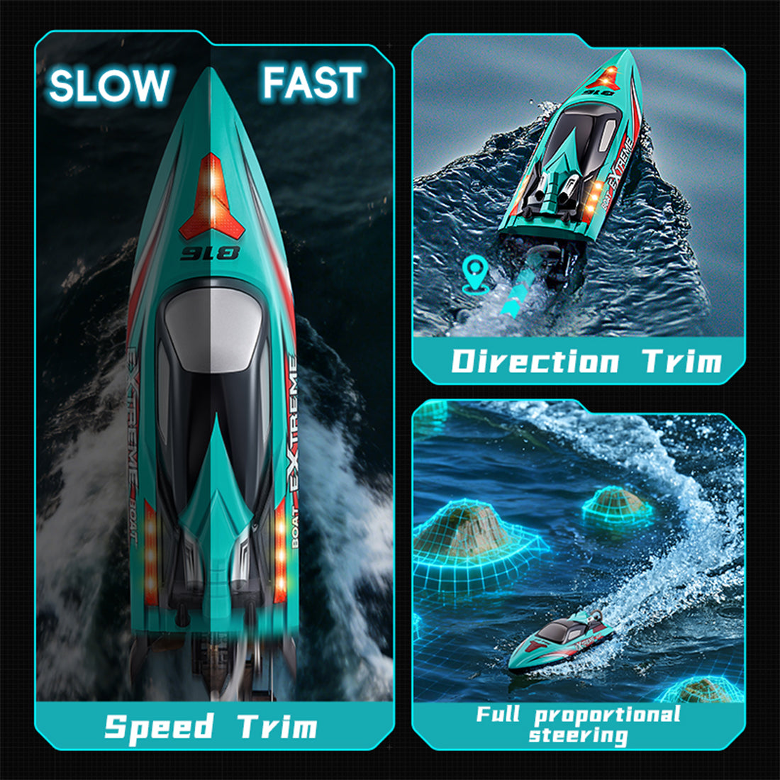 55KM/H High-Speed RC Racing Boat – RAZORDON