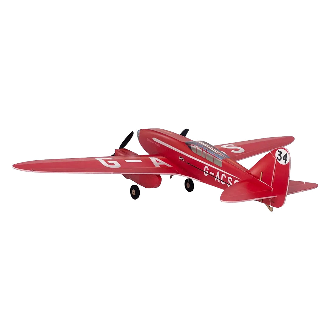 MinimumRC DH88 Comet 2.4G 4CH RC 모델 듀얼 엔진 항공기 모델