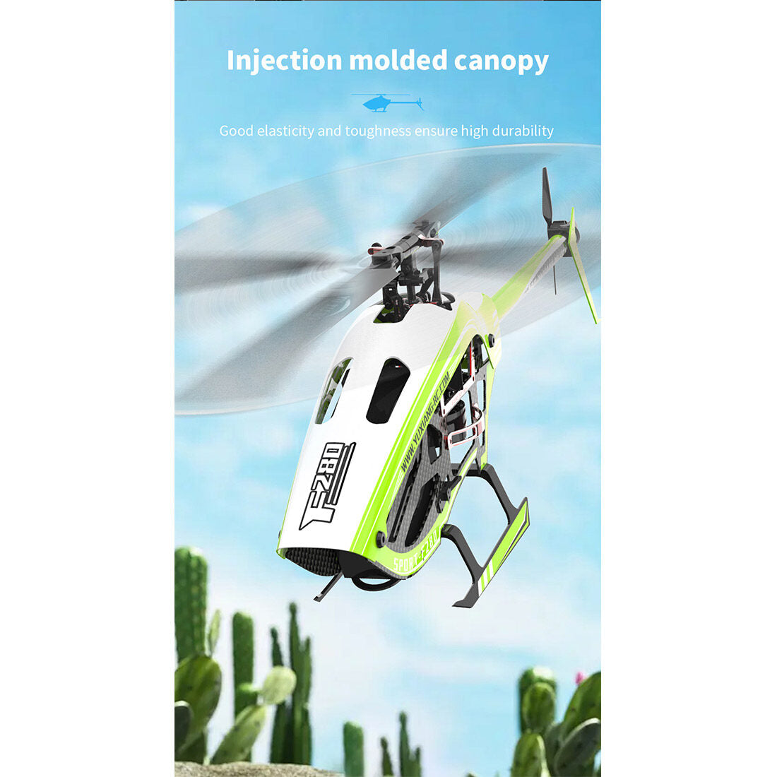 YU XIANG F280 2.4G 6CH RC Brushless Direct Drive 3D/6G Stunt Helicopter RTF Model