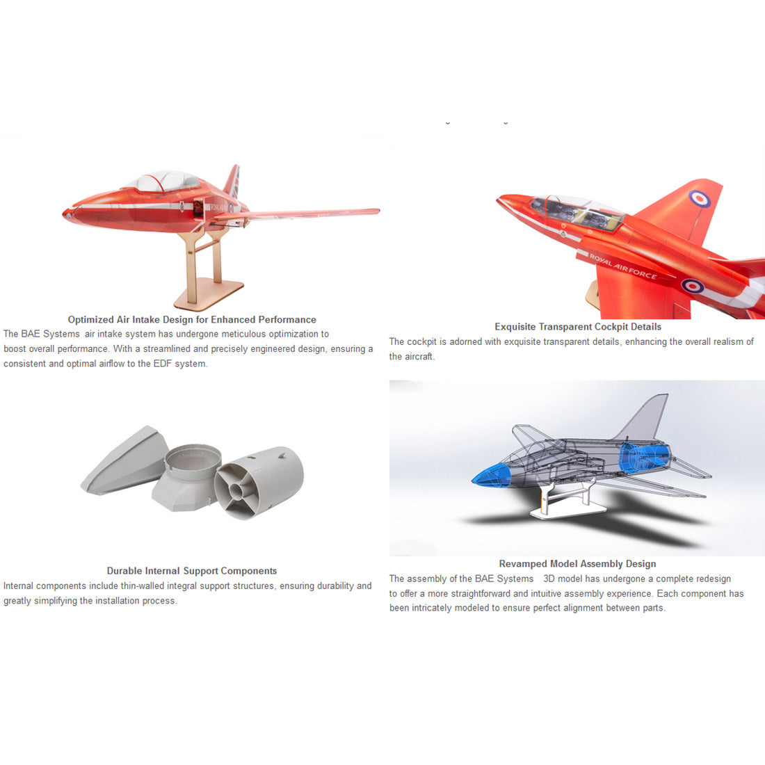 MinimumRC Red Arrow F-15 Aircraft 2.4G 3-channel Multi-protocol RC Ducted Fan Aircraft Model