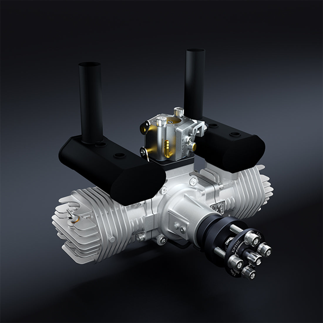 EPHIL XG-40cc-T Glow Plug Two-Stroke Twin-Cylinders Horizontally Opposed Gasoline Engine Model for Fixed-Wing Aircraft Models - RAZORDON
