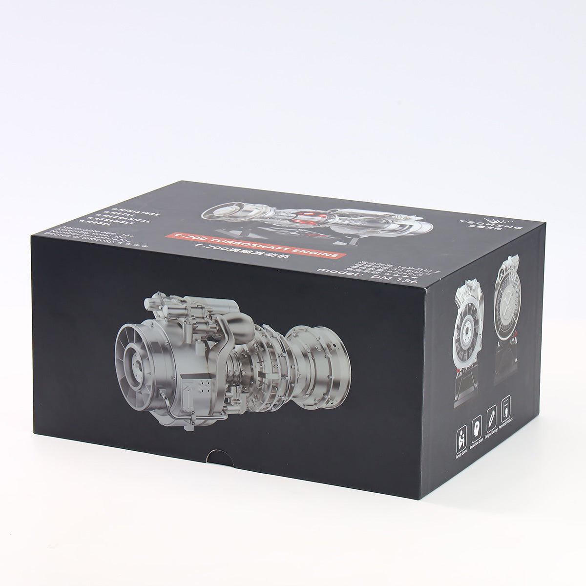 TECHING×SKYMECHMAN 1/4 Scale Metal Simulation Electric Military Helicopter Turboshaft Engine Model Kit - Razordon