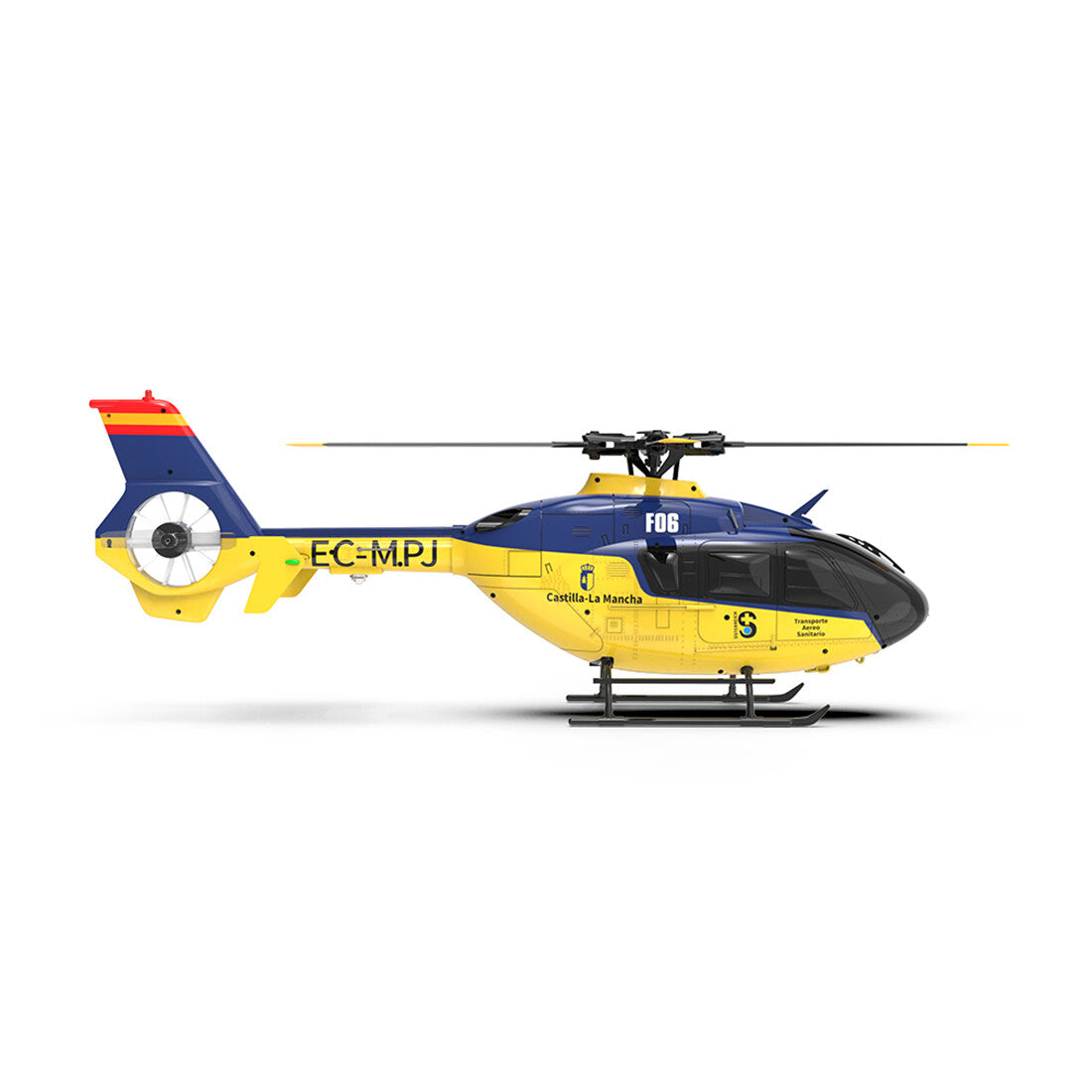 YU XIANG F06 EC 135 2,4G 6CH Brushless RC-Helikopter im Maßstab 1/36, Direktantrieb, 3D/6G Flybarless RTF (Modus 1/Modus 2 umschaltbar)