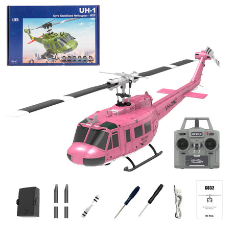 C032 UH-1 Huey 2.4G 6CH Flybarless RC-Helikoptermodell im Maßstab 1/48 (RTF-Version)