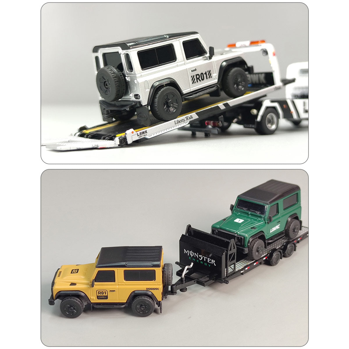 LDARC R01 1/64 Scale 2.4G RC Electric Mini Climbing Car Model with Interactive Light Set - Razordon