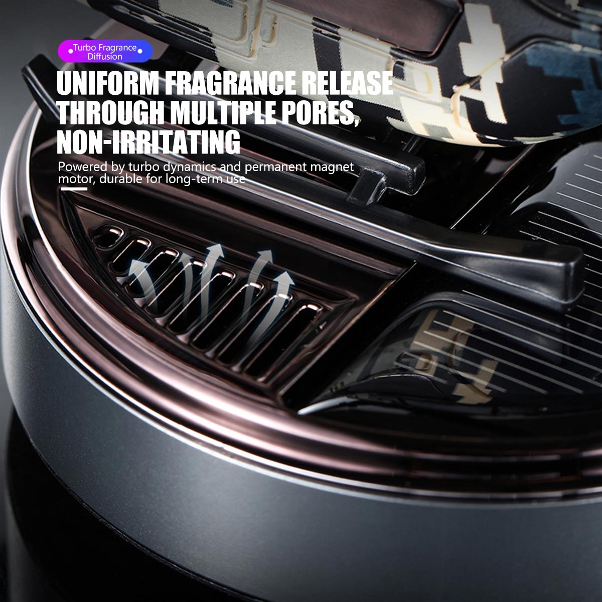 Helicopter-Shaped Rotating Solar-Powered Car Air Freshener - RAZORDON