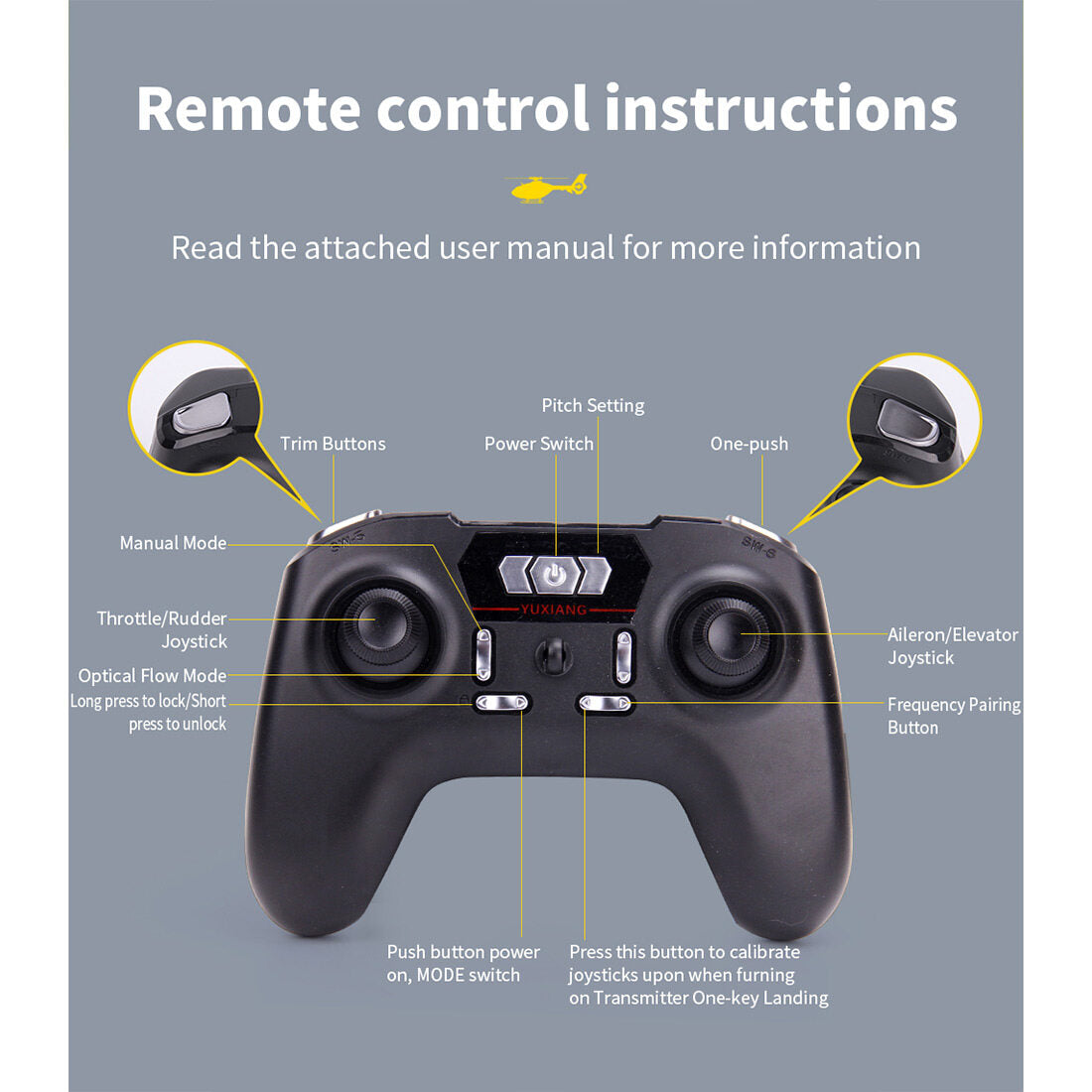 YU XIANG F06 1/36 Scale EC-135 2.4G 6CH Brushless RC Helicopter RTF 3D Aerobatic Remote Control Aircraft Model