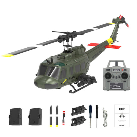 C032 UH-1 Huey 2.4G 6CH Flybarless RC-Helikoptermodell im Maßstab 1/48 (RTF-Version)