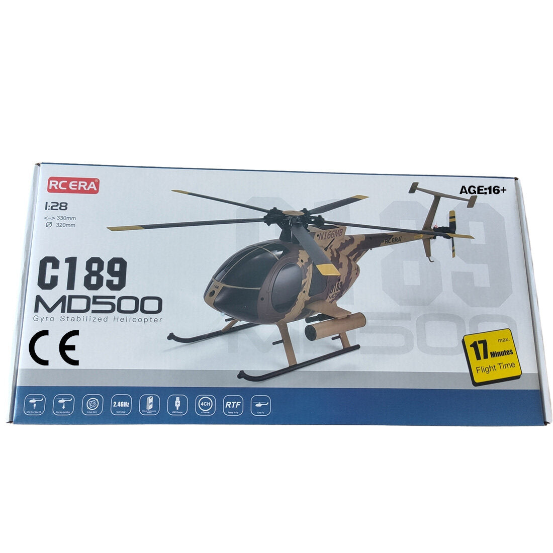 MD500 C189 리틀버드 항공기 모델 1/28 2.4G 4CH 싱글 로터 헬리콥터 모델