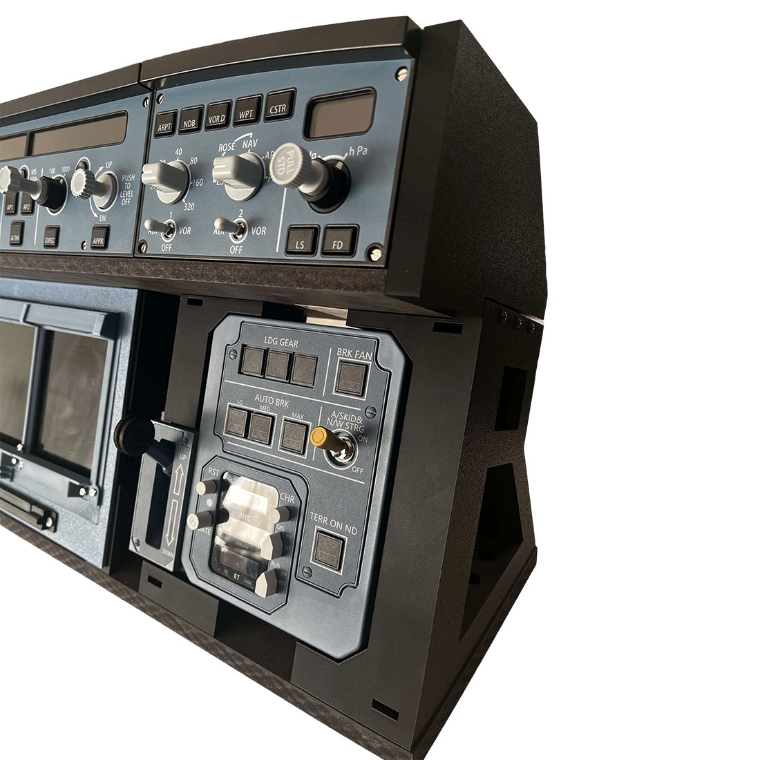 A320 A350 Desktop Flight Simulator Cockpit Display Stand with HD Screen, Carbon Fiber Reinforced 3D Printed Frame, Magnetic Monitor Mount - RAZORDON