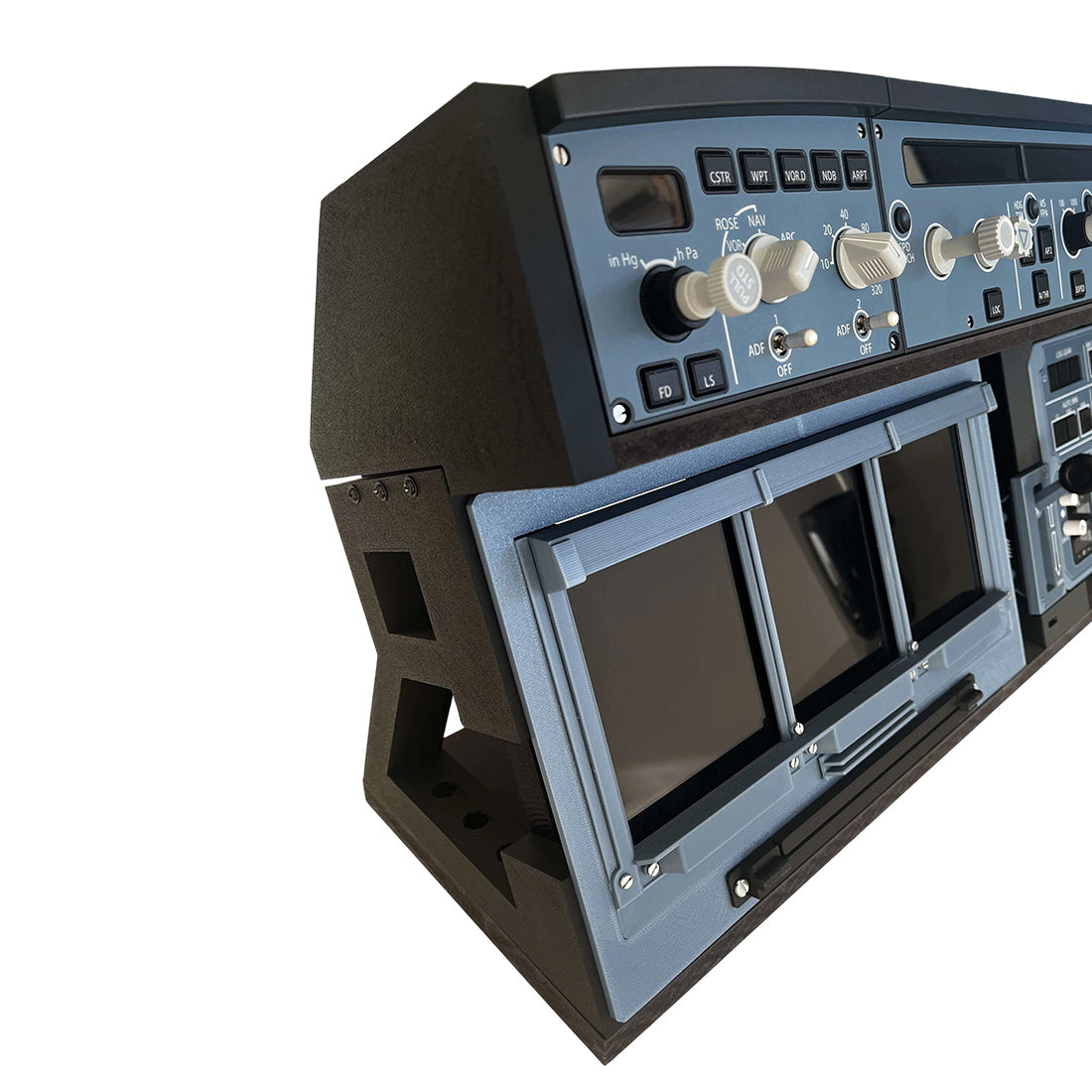 A320 A350 Desktop Flight Simulator Cockpit Display Stand with HD Screen, Carbon Fiber Reinforced 3D Printed Frame, Magnetic Monitor Mount - RAZORDON