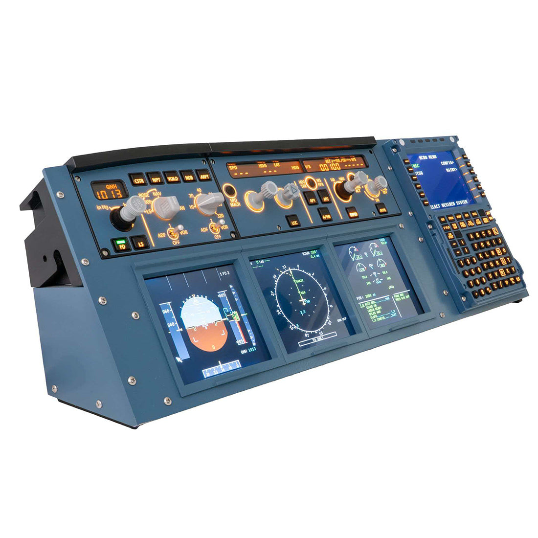 A320 Desktop Flight Simulator MIP Frame with Display Screen, MDF Cockpit Panel Stand for MSFS, X-Plane and DCS World(MCDU Version) - razordon