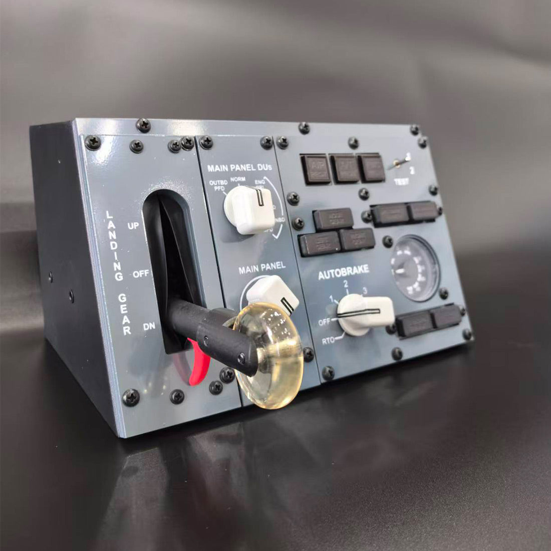 B737 Center MIP Landing Gear and Autobrake Control Panel Flight Simulator Desktop Controller Module for MSFS2020/2024, X-Plane, PMDG737, Zibo737 (Without Display Screen) Razordon