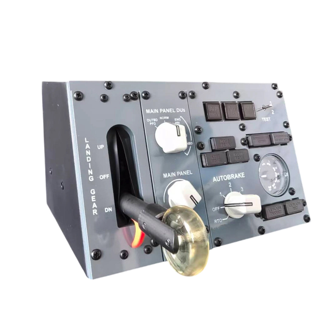 B737 Center MIP Landing Gear and Autobrake Control Panel Flight Simulator Desktop Controller Module for MSFS2020/2024, X-Plane, PMDG737, Zibo737 (Without Display Screen) Razordon