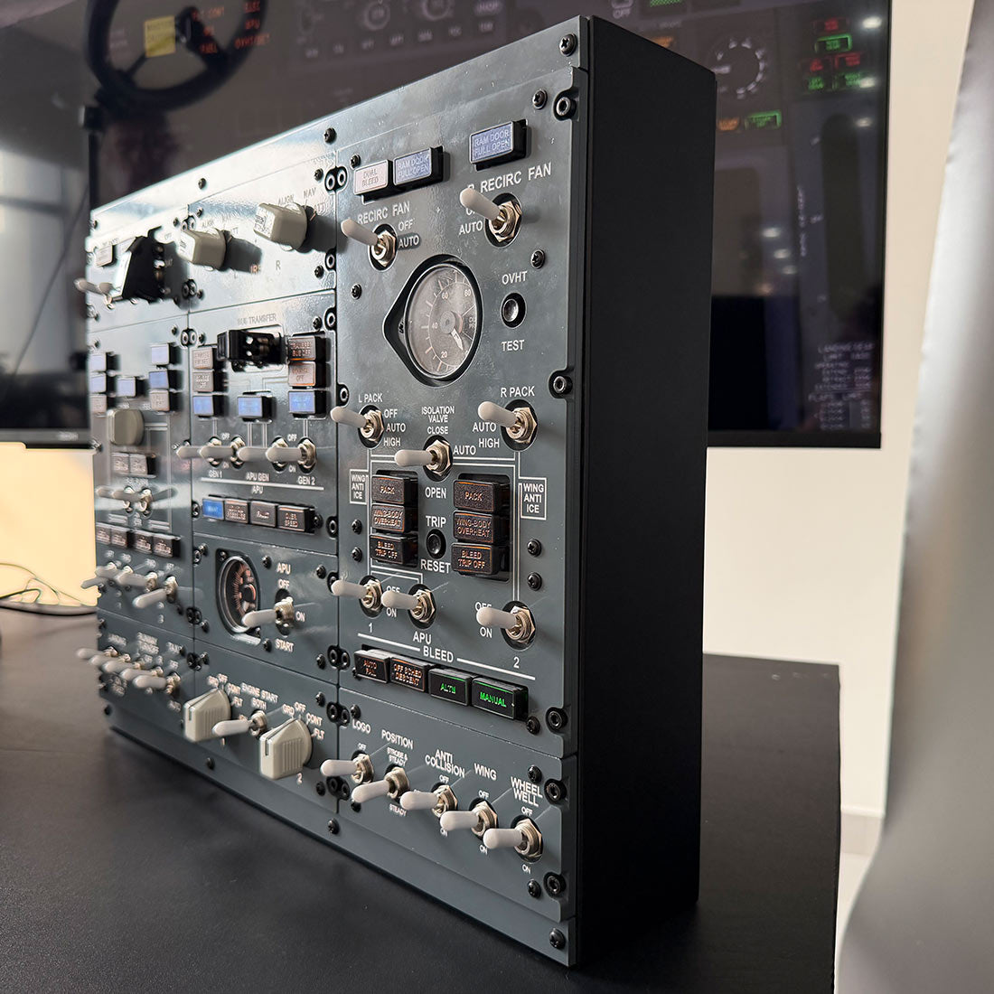 B737 FWD Overhead Flight Simulator Control Panel for MSFS 2020/2024, X-Plane, PMDG737, Zibo737, USB Modular Flight Deck Controller Razordon