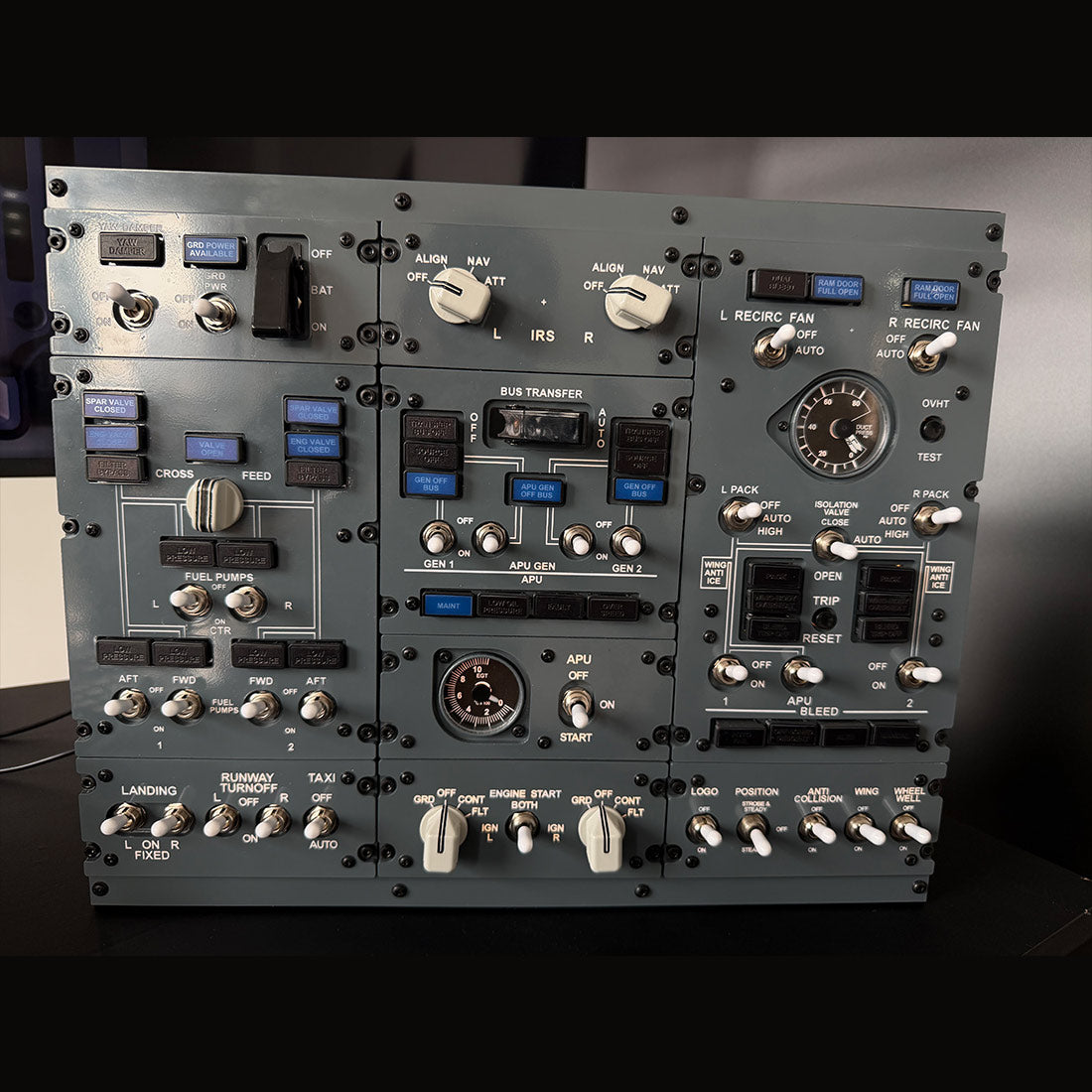 B737 FWD Overhead Flight Simulator Control Panel for MSFS 2020/2024, X-Plane, PMDG737, Zibo737, USB Modular Flight Deck Controller Razordon
