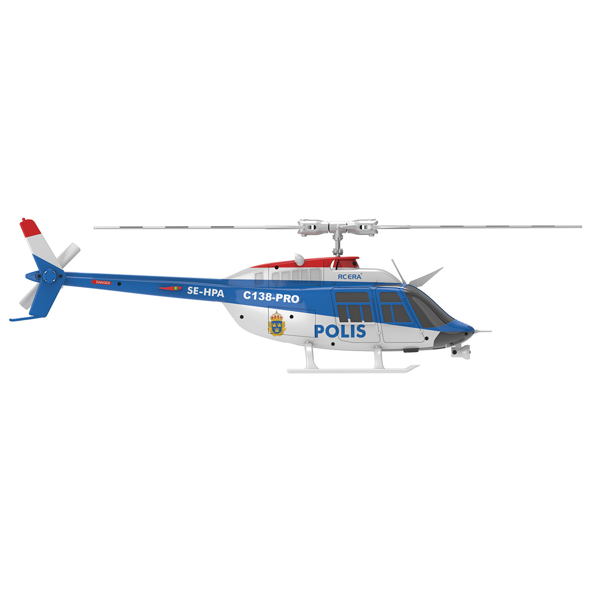 C138PRO 1/33 Scale Bell 206 2.4G 6CH Flybarless Single-Rotor RC Helicopter - RAZORDON