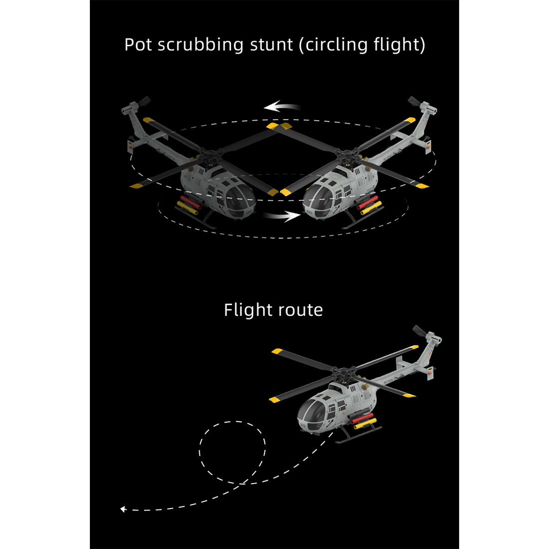 RC ERA C186S BO105 1/48 Scale 2.4G 6CH Single-Rotor Flybarless Realistic Intelligent RC Helicopter - RAZORDON