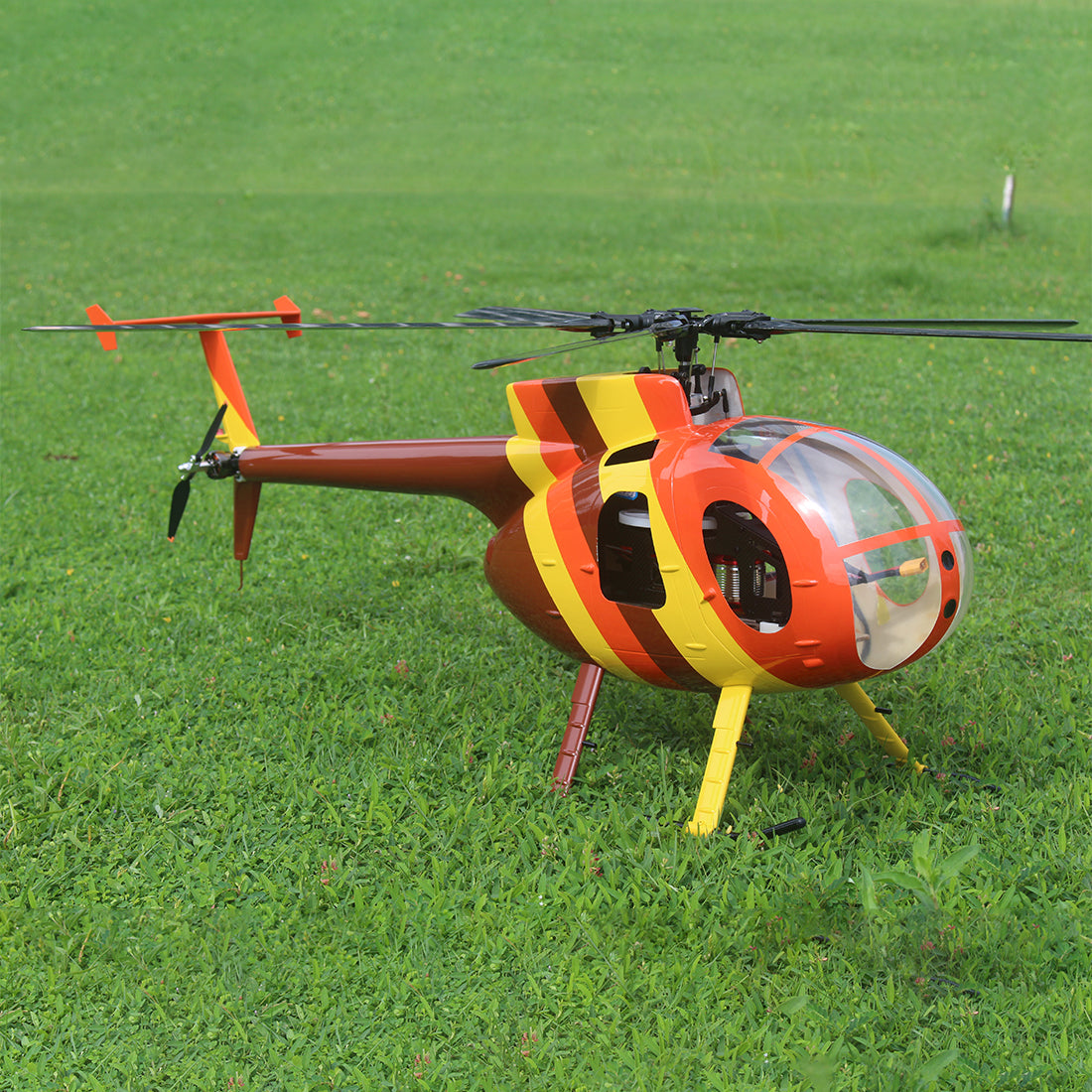 FLISHRC FL500 AH-6 Little Bird 500-Class 2.4G 6CH Scale RC Helicopter Model with L7 Flight Controller and 4-Mode Positioning GPS RTF