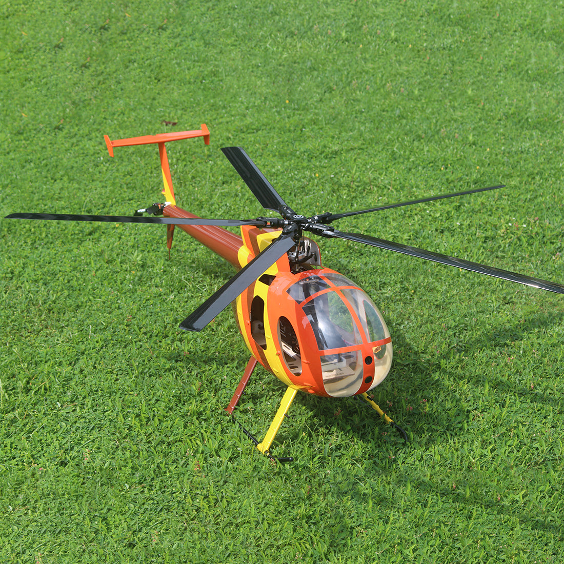 FLISHRC FL500 AH-6 Little Bird 500-Class 2.4G 6CH Scale RC Helicopter Model with L7 Flight Controller and 4-Mode Positioning GPS RTF